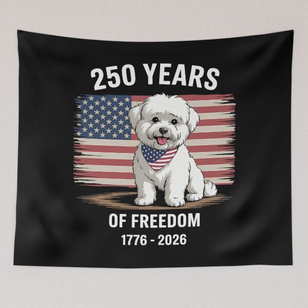 Item preview, 250 Years America Anniversary Bichon Frise 250th Anniversary designed and sold by TyraYoung.