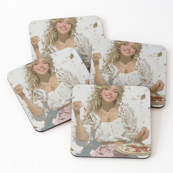 Item preview, Sunlit Blonde Girl Enjoying Fresh Pizza Art designed and sold by colorful-white.