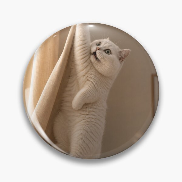 Item preview, Curtain Climber Cat designed and sold by LovelyCatGalaxy.