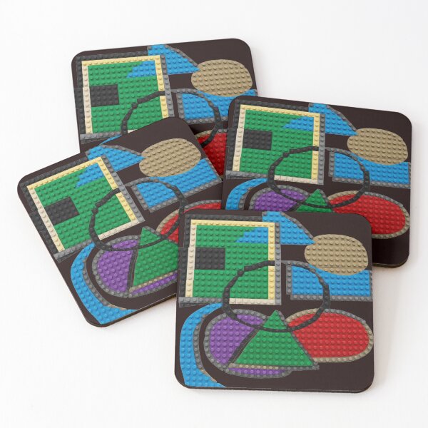 Item preview, Shapes Misbehaving Brick Mosaic colorful geometric abstract designed and sold by SmashingDeals.