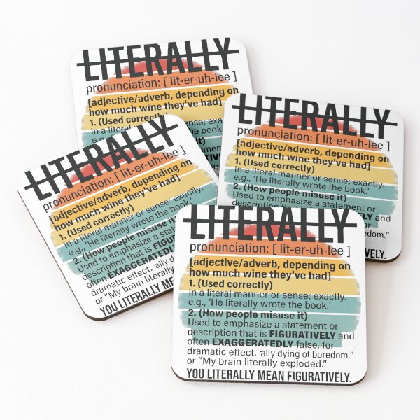 Item preview, You Literally Mean Figuratively Funny Grammar Joke Gift for English Teachers designed and sold by Im-Ara.