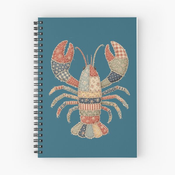 Item preview, Faux Patchwork Lobster Graphic Cottagecore Beach Coastal Style  designed and sold by Made by Tamar.