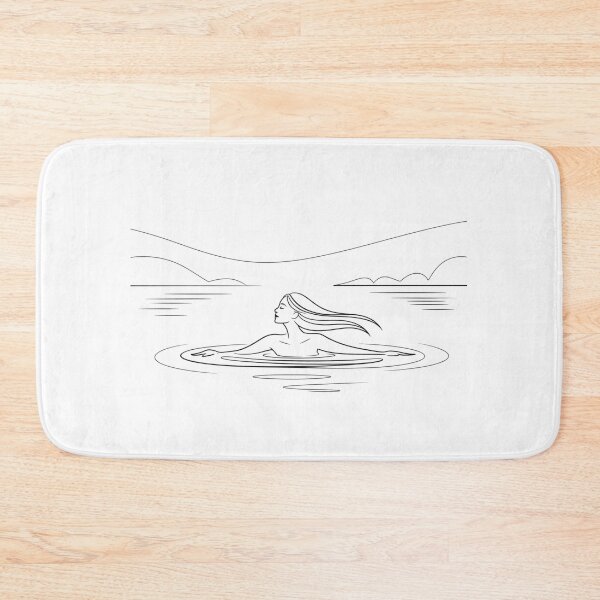 Item preview, Wild Swimming Woman Line Art – Minimalist Lake Swimmer Illustration – Open Water Calm Aesthetic designed and sold by GaMaDesing.