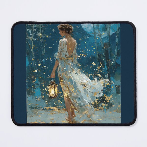Item preview, Mystical Night Forest Wanderer and Golden Lantern designed and sold by colorful-white.
