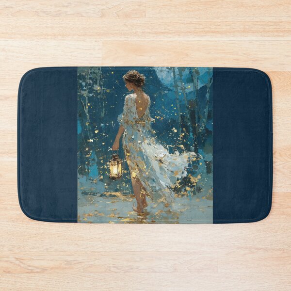 Item preview, Mystical Night Forest Wanderer and Golden Lantern designed and sold by colorful-white.