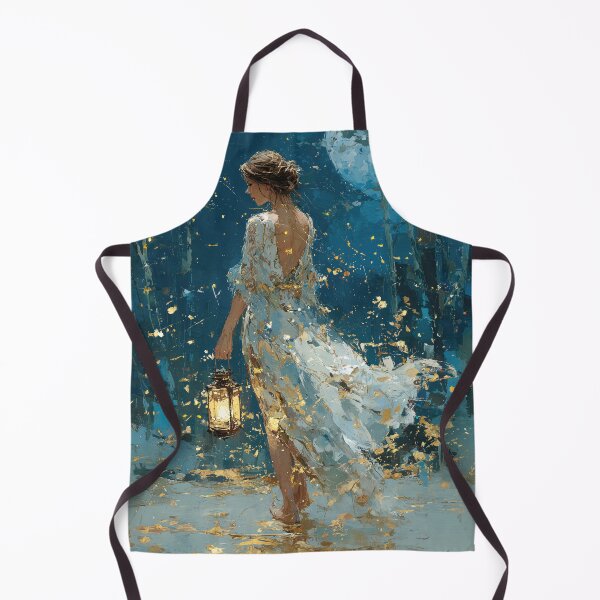 Item preview, Mystical Night Forest Wanderer and Golden Lantern designed and sold by colorful-white.