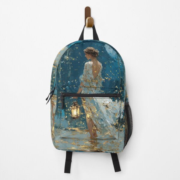 Item preview, Mystical Night Forest Wanderer and Golden Lantern designed and sold by colorful-white.