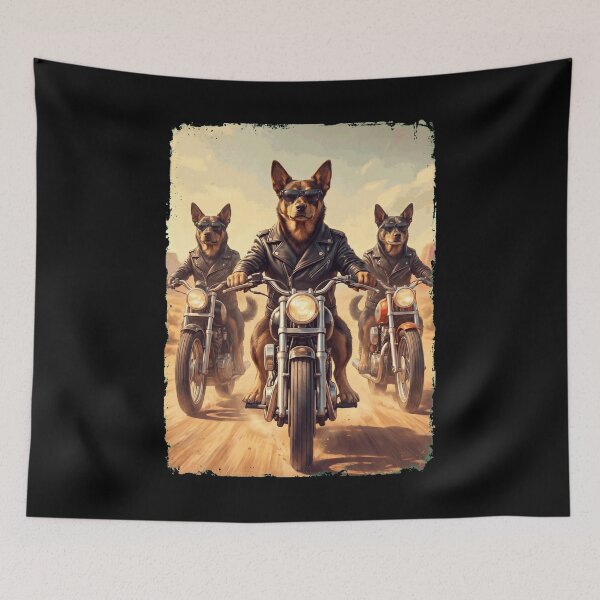 Item preview, Funny Australian Kelpie Motorcycle Meme Dog Lover designed and sold by DoodleTortle.