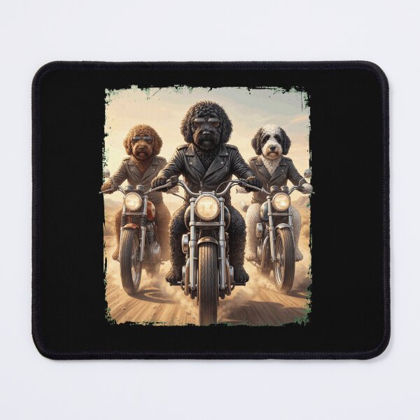 Item preview, Funny Barbet Motorcycle Meme Dog Lover designed and sold by DoodleTortle.