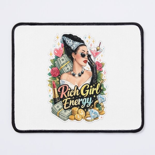 Item preview, Rich Girl Energy Aesthetic Sticker | Boss Babe Luxury Fashion Girl Illustration designed and sold by Artbysarmina.