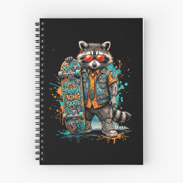 Item preview, Rad Trash Skateboard Retro Skater Raccoon designed and sold by mrhighsky.