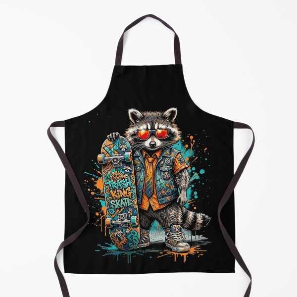 Item preview, Rad Trash Skateboard Retro Skater Raccoon designed and sold by mrhighsky.