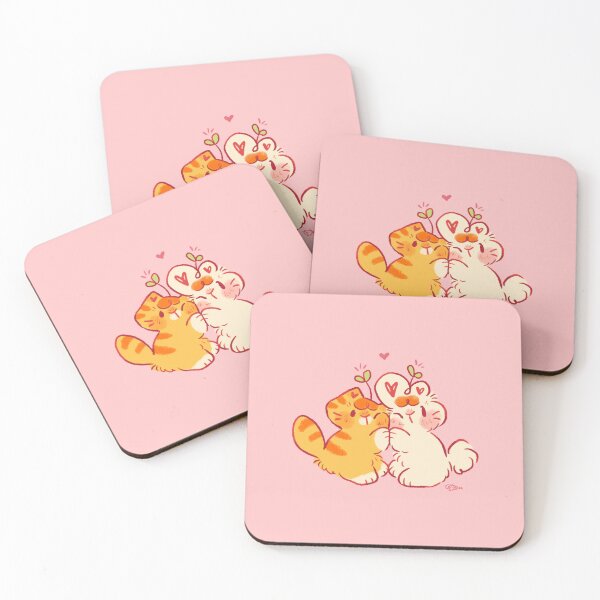 Item preview, Tobi & Tansy Hug - Cute Cat & Bunny designed and sold by EmiBeeBuzz.