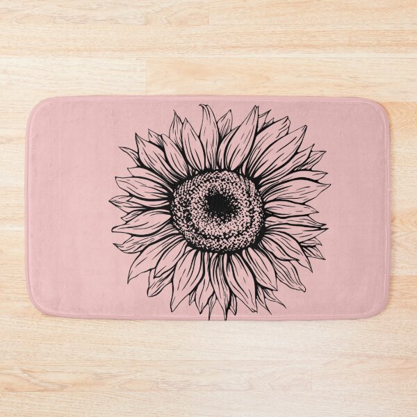 Item preview, Sunflower Line Art Tattoo Style, Black Botanical Floral Design  designed and sold by digitalbob60.