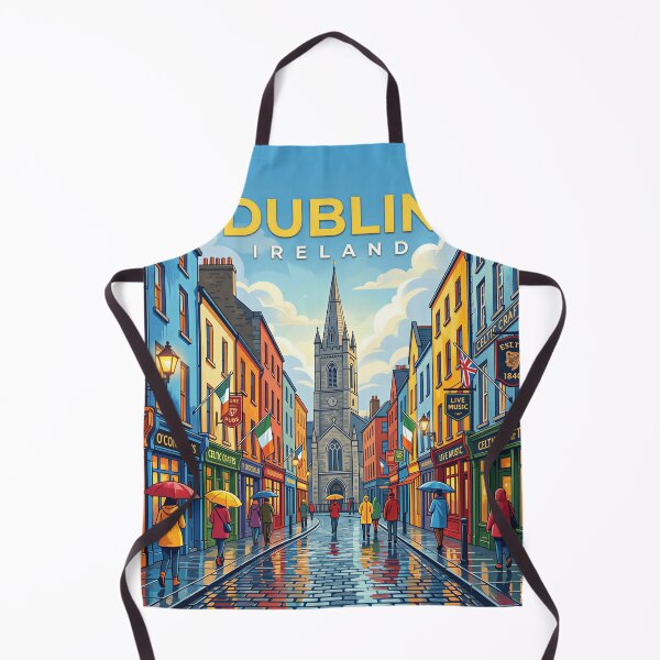 Item preview, Vintage Dublin Ireland Travel Poster | Retro Irish City Wall Art designed and sold by andres felipe Guevara Rincon.