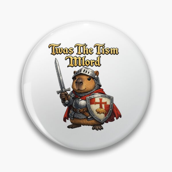 Item preview, Twas The Tism Mlord Capybara Knight designed and sold by Art by Debasish.