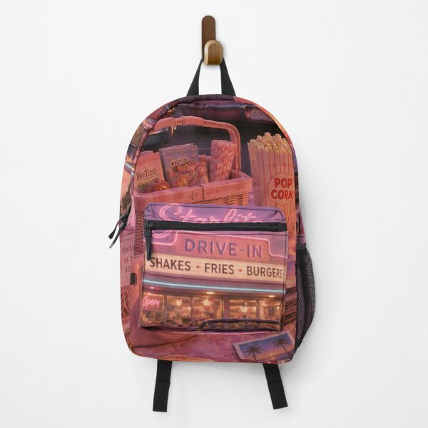 Item preview, Starlite Drive-In Pink Sunset - Y2K Dollette Retro Art designed and sold by PixelPanduh.