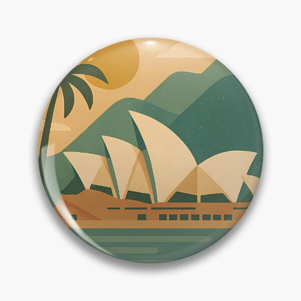 Item preview, Vintage Sydney Stamp Illustration | Retro Australia Postage Art | Classic Opera House & Harbour Bridge Travel Design designed and sold by PaintedPixels01.
