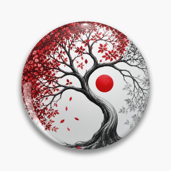 Item preview, Yin Yang Tree Japanese Zen Balance Art designed and sold by InkNovaLab.