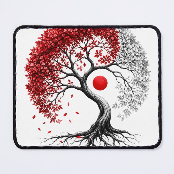 Item preview, Yin Yang Tree Japanese Zen Balance Art designed and sold by InkNovaLab.