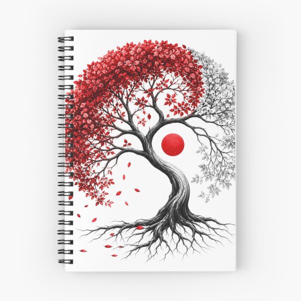 Item preview, Árbol Yin Yang, arte japonés de equilibrio zen designed and sold by InkNovaLab.