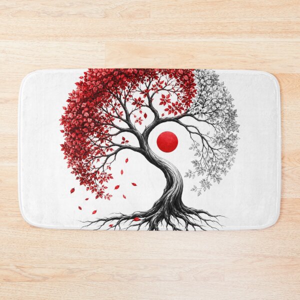 Item preview, Yin Yang Tree Japanese Zen Balance Art designed and sold by InkNovaLab.