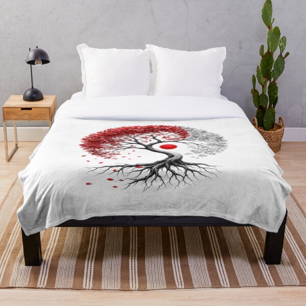 Item preview, Yin Yang Tree Japanese Zen Balance Art designed and sold by InkNovaLab.