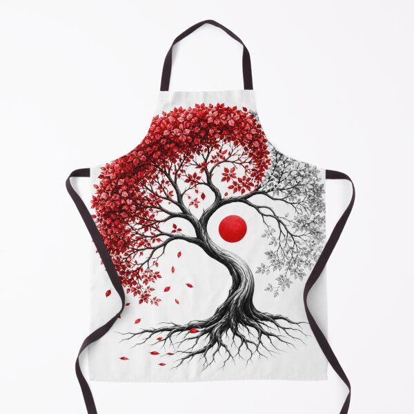 Item preview, Yin Yang Tree Japanese Zen Balance Art designed and sold by InkNovaLab.
