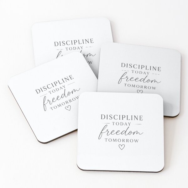 Item preview, Motivational Minimalist Tee – Discipline Today Freedom Tomorrow Design designed and sold by ElegantPaws.