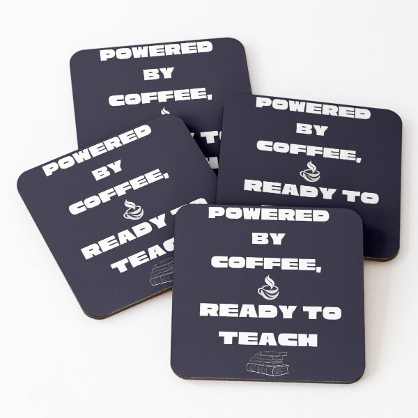 Artikelvorschau, Angetrieben von Kaffee – Bereit zum Unterrichten – Lustiges Lehrer-Kaffeeliebhaber-T-Shirt entworfen und verkauft von HopeAndHustle.