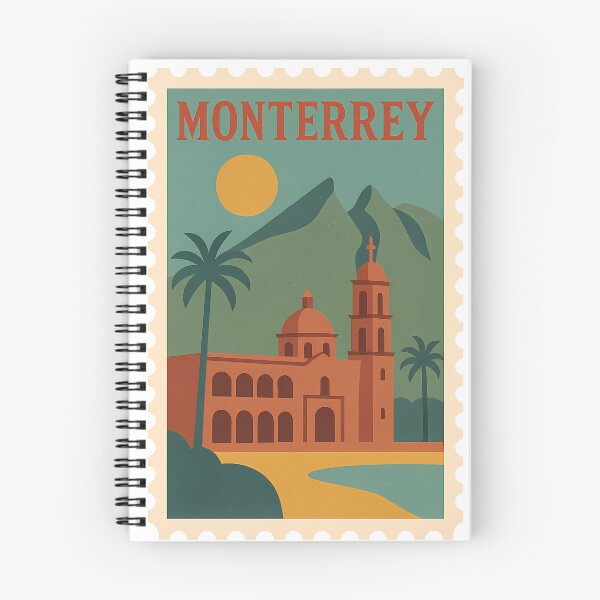 Item preview, Vintage Monterrey Stamp Illustration | Retro Mexico Postage Art | Classic Sierra Madre City Travel Design designed and sold by PaintedPixels01.