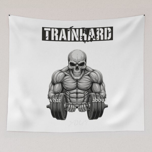 Item preview, TrainHard Skull Curl – Strength Motivation Gym Design designed and sold by TrainHardCo.