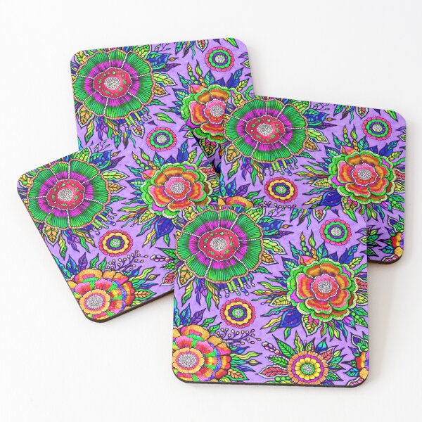 Item preview, OSTARA: Mystic Violet- Psychedelic Maximalist Mystic Floral Art designed and sold by Bloom Theory.