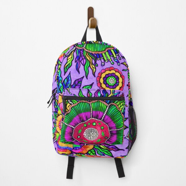 Item preview, OSTARA: Mystic Violet- Psychedelic Maximalist Mystic Floral Art designed and sold by Bloom Theory.