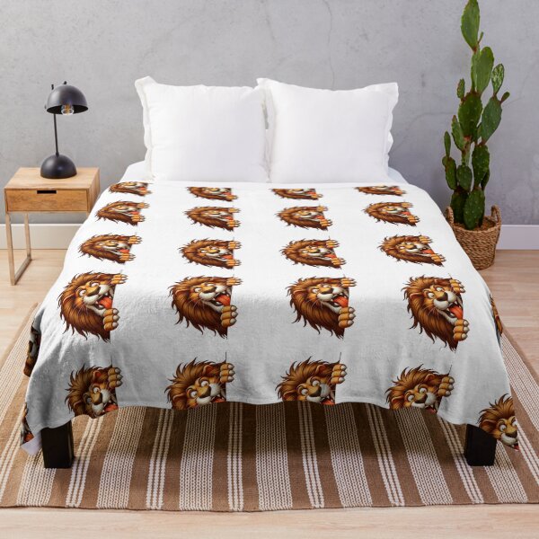 Item preview, Cute Goofy Lion Peeking Out 3D Cartoon Safari Animal Illustration designed and sold by LunaPixelStudio.