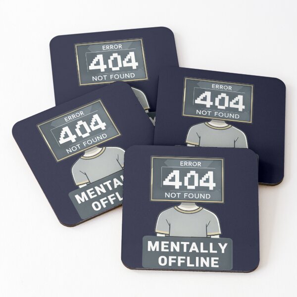 Item preview, Mentally Offline – Error 404 Head Glitch Art designed and sold by ChaosNest.