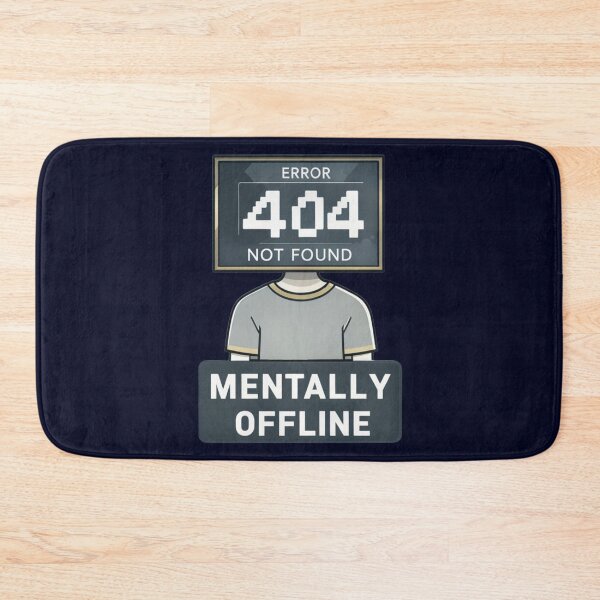 Item preview, Mentally Offline – Error 404 Head Glitch Art designed and sold by ChaosNest.