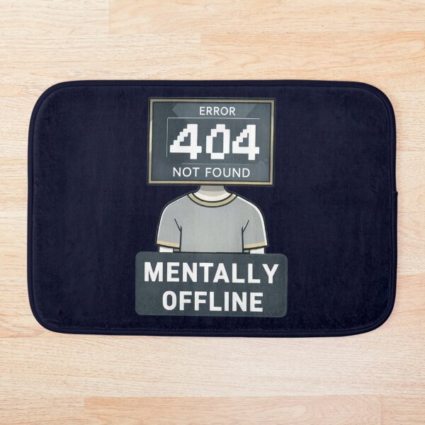 Item preview, Mentally Offline – Error 404 Head Glitch Art designed and sold by ChaosNest.