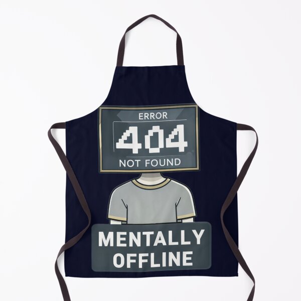 Item preview, Mentally Offline – Error 404 Head Glitch Art designed and sold by ChaosNest.