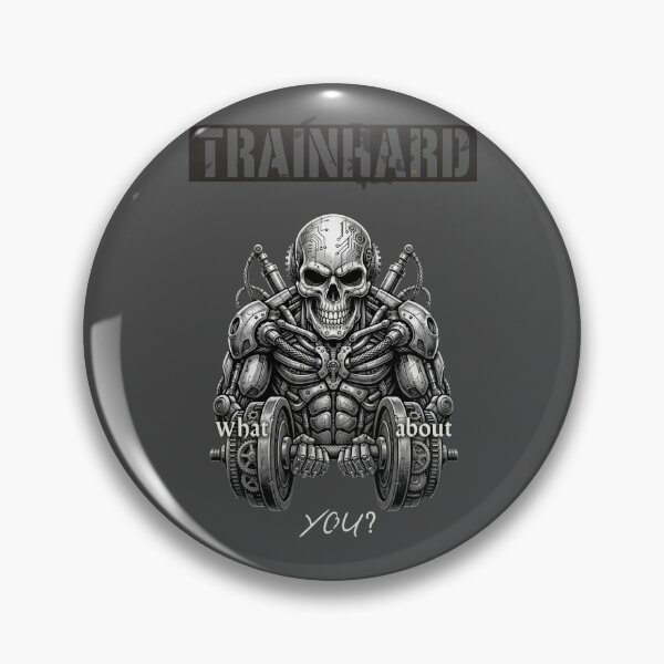 Item preview, TrainHard Cyber Skull – Futuristic Fitness Design designed and sold by TrainHardCo.