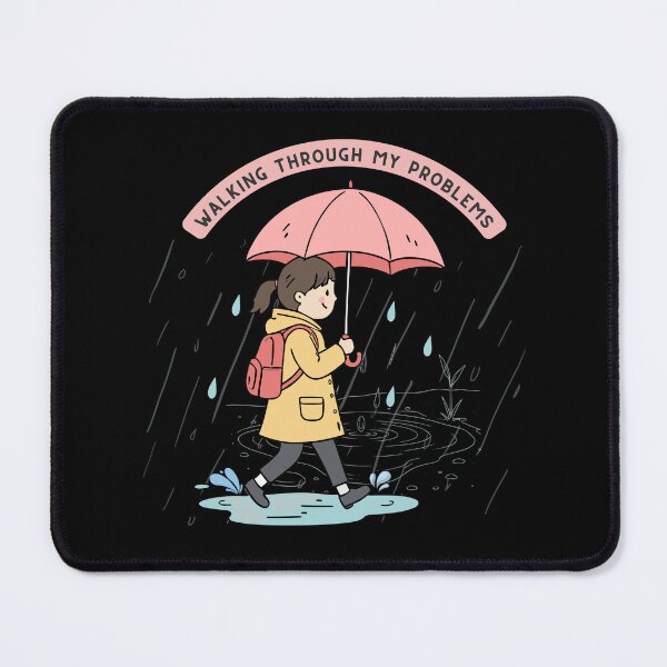 Item preview, Dancing Through the Rain – Happy Introvert Joyful Rain Walk Illustration designed and sold by CHANCHANAI.