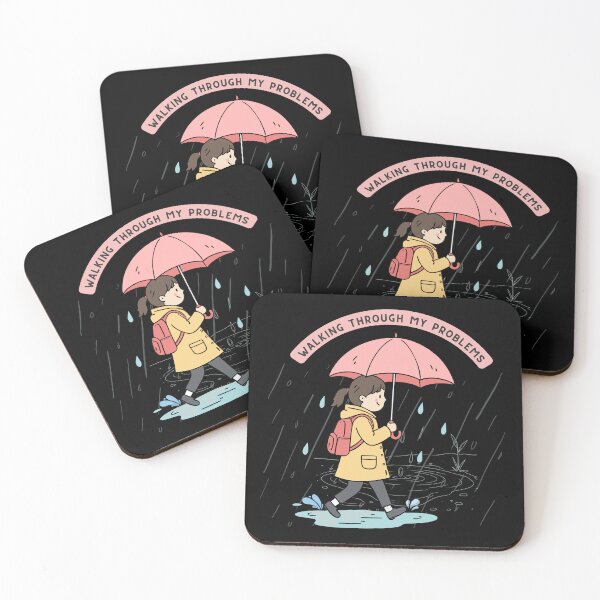 Item preview, Dancing Through the Rain – Happy Introvert Joyful Rain Walk Illustration designed and sold by CHANCHANAI.