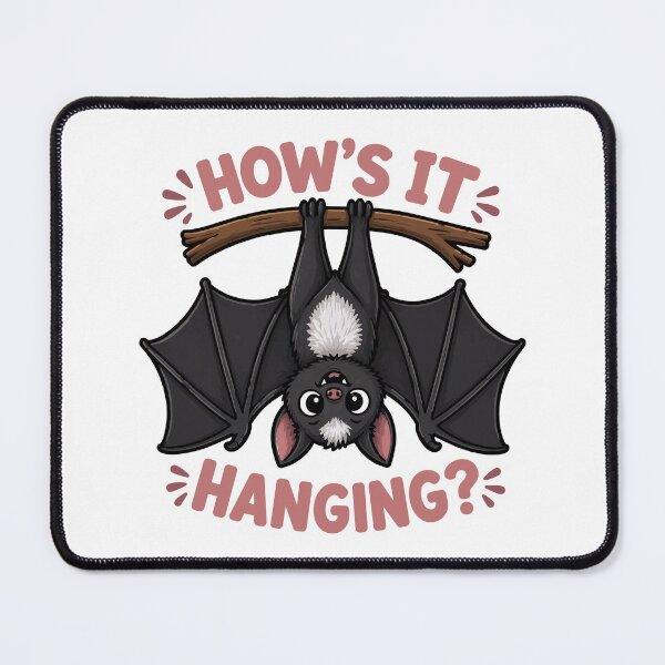 Item preview, How’s It Hanging Bat Pun designed and sold by StickerPunk.