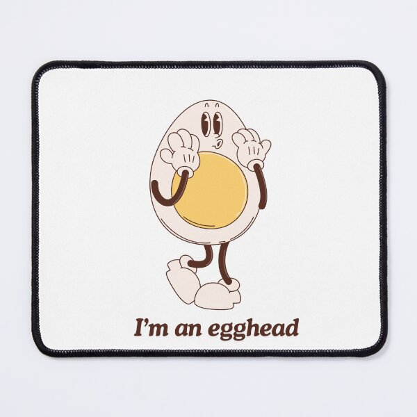 Item preview, Retro Egghead Mascot – "I'm an egghead" Vintage Cartoon Tee designed and sold by GoodBaguette.
