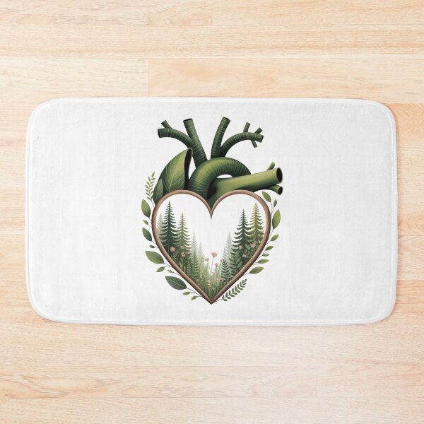 Item preview, Anatomical Forest Heart Pine Trees Wildflower Botanical Nature T-Shirt designed and sold by proearth2022.