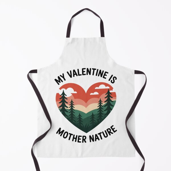 Item preview, My Valentine Is Mother Nature Retro Pine Forest Heart T-Shirt V1 designed and sold by proearth2022.