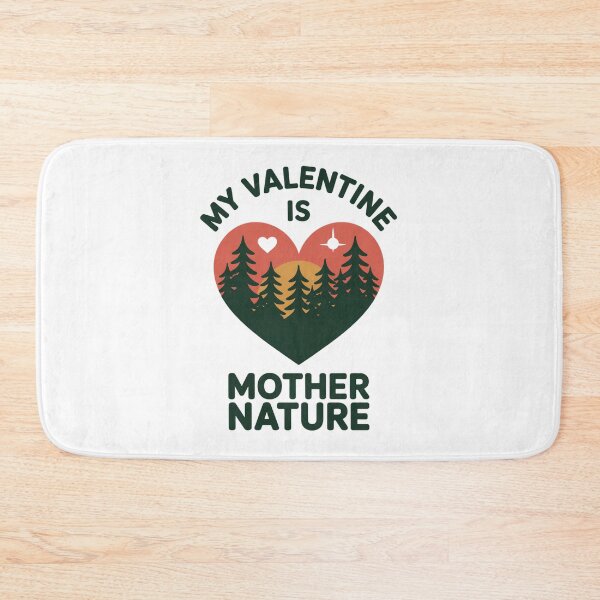 Item preview, My Valentine Is Mother Nature Retro Pine Forest Heart T-Shirt V2 designed and sold by proearth2022.