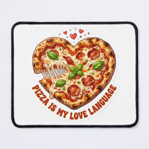Item preview, PIZZA IS MY LOVE LANGUAGE Pizza Heart · Glossy Foodie designed and sold by LuxePrint Society.