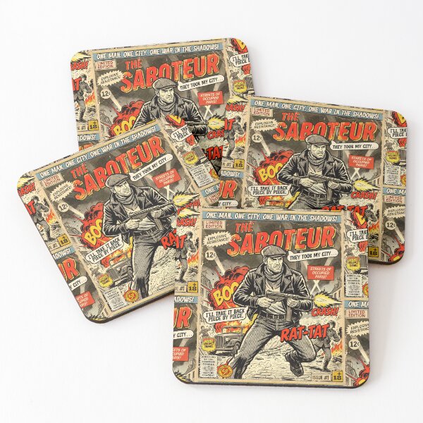 Item preview, The Saboteur Vintage Retro Comic Cover Art designed and sold by Back2Collage.