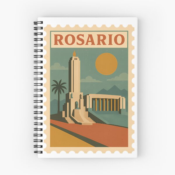 Item preview, Vintage Rosario Argentina Stamp Illustration | Retro South America Postage Art | Classic Paraná River City Travel Design designed and sold by PaintedPixels01.